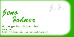 jeno hohner business card