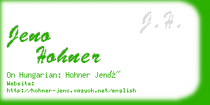 jeno hohner business card